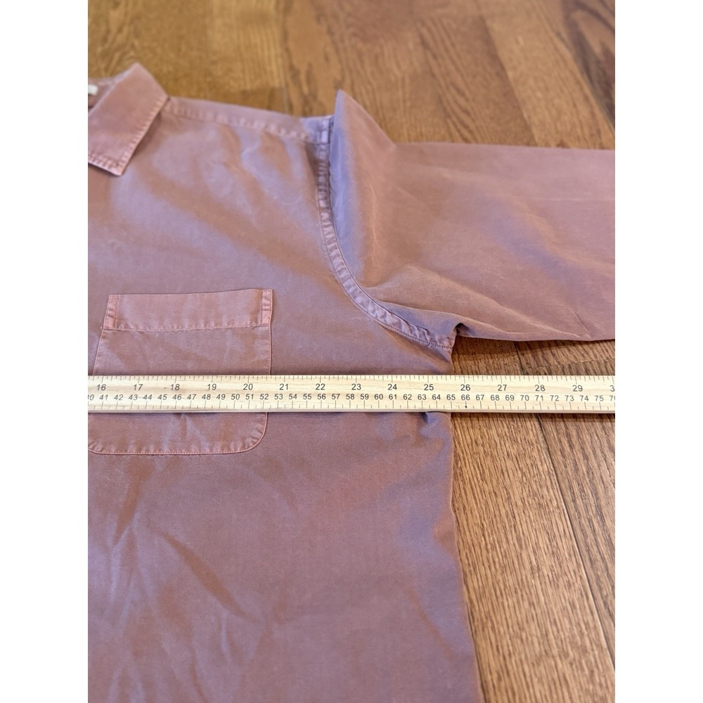 Peter Millar Mountainside Collection Chambray Shirt XL Mauve Cotton Silk Blend - Picture 8 of 8